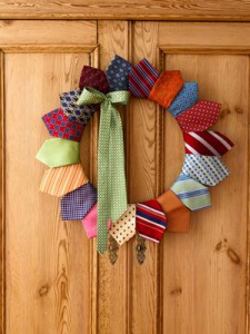 Neck tie wreath