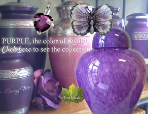 purple cremation urns for ashess