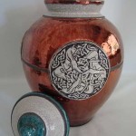 copper raku cremation urn for ashes
