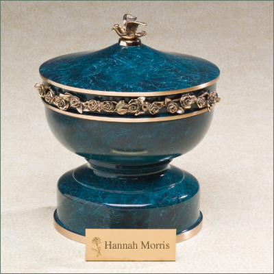 belle bronze cremation urn for ashes