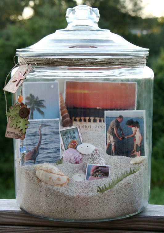 diy beach memory jar