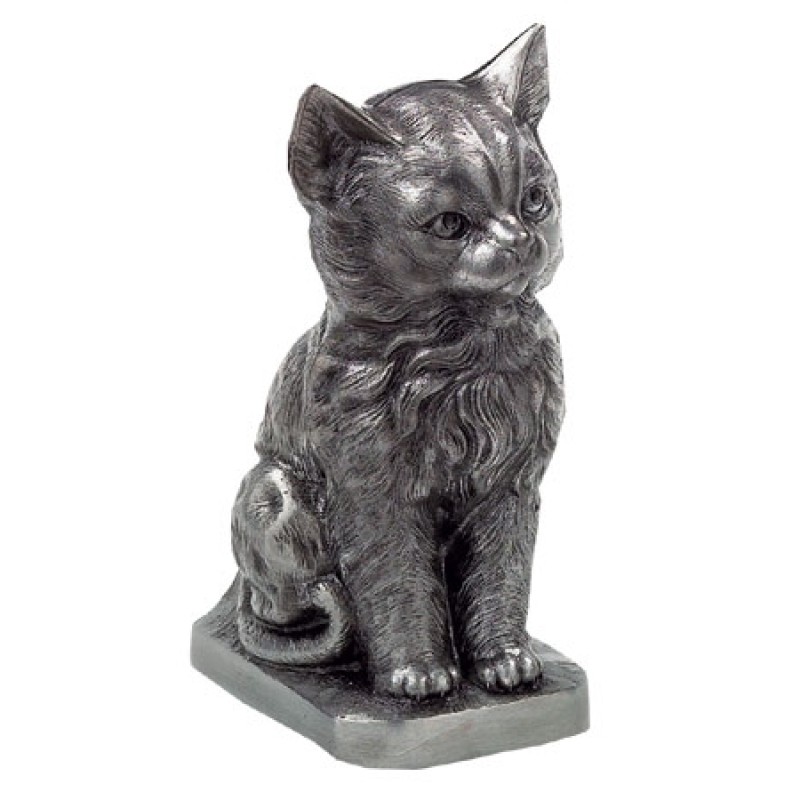 Cat Cremation Urns Sweet Kitty Metal Sculpture
