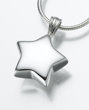  Necklace on Star Necklace Urn   Urn Pendant   Cremation Jewelry