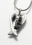 angel wing urn necklace urn pendent back side