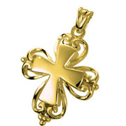 Gold Romantic Cross Memorial Urn Jewelry Gold Romantic Cross Memorial Urn Jewelry