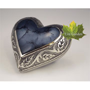 Mystic Blue Heart Keepsake Urn Mystic Blue Heart Keepsake Urn