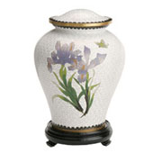 Purple Iris Cloisonne Urn Purple Iris Cloisonne Urn