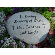 Personalized River Rock Outdoor Urn Personalized River Rock Outdoor Urn