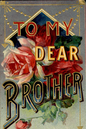 vintage postcard brother