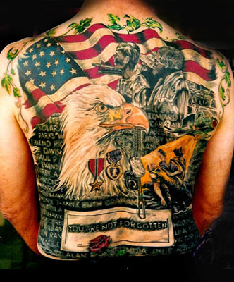 memorial tattoo, full back tat
