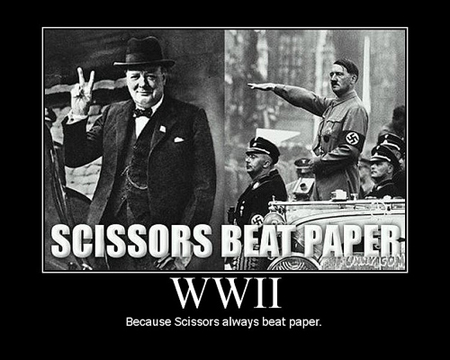 hitler rock paper sissors