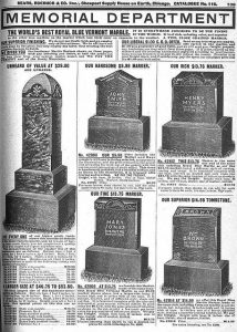 sears headstone, memorial stones