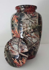 camo hunting cremation urn for ashes