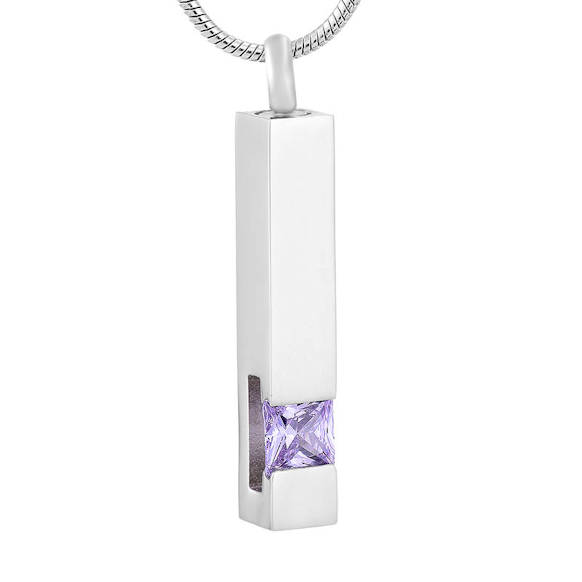 June birthstone cremation urn jewelry