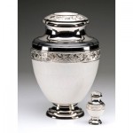 Elegant White Cremation Urn for Ashes