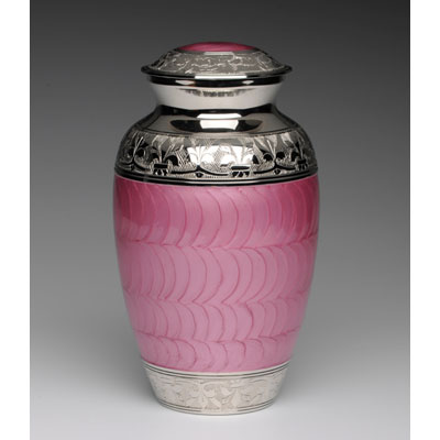 pink cremation urn for ashes
