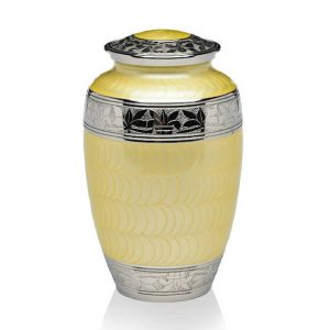 Yellow Cremation Urn for Ashes