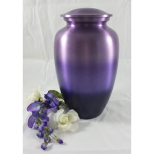 purple cremation urn for ashes