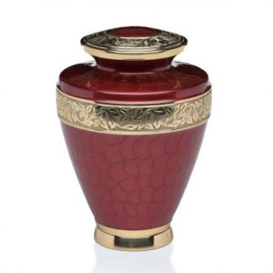 red gold adult cremation urn for ashes