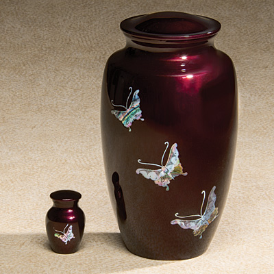butterfly urn for ashes