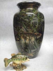 bass fishing urn for ashes