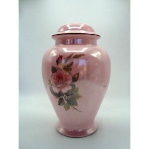 pink rose urn made in USA