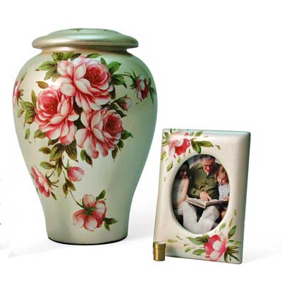 Tea Rose Cremation Urn