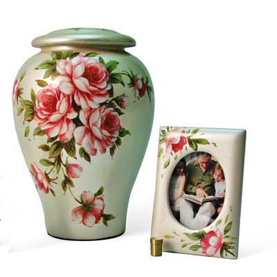 Tea Rose Cremation Urn 