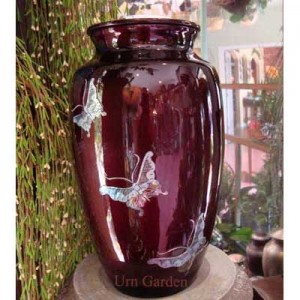 butterfly cremation urn
