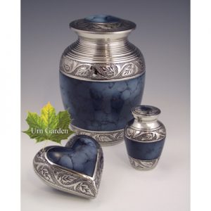 mystic blue cremation urn sets
