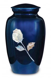 Blue rose urn for ashes