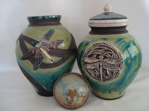 raku pottery urns
