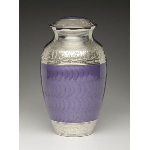 purple cremation urn for ashes