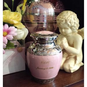 pink urn for baby