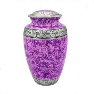 purple sugar plum cremation urn for ashes