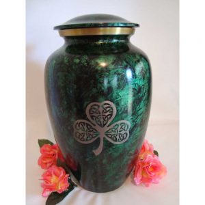 Celtic Shamrock Cremation Urn for Ashes