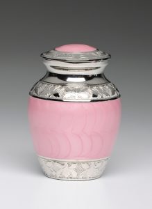 pink pet urn for ashes