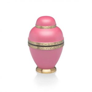 pink cremation urn for ashes