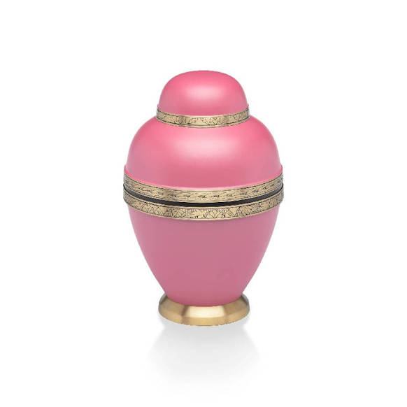 pink cremation urn for ashes