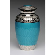 teal cremation urn for ashes