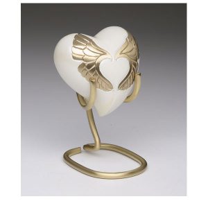angel-wing-heart-cremation urn stand