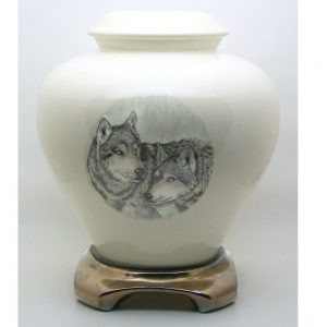 wolf cremation urn for ashes