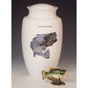 bass fishing-cremation urn for ashes