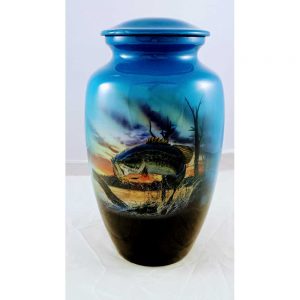 bass fishing cremation urn for ashes