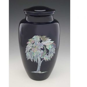 mother of pearl tree of life cremation urn for ashes