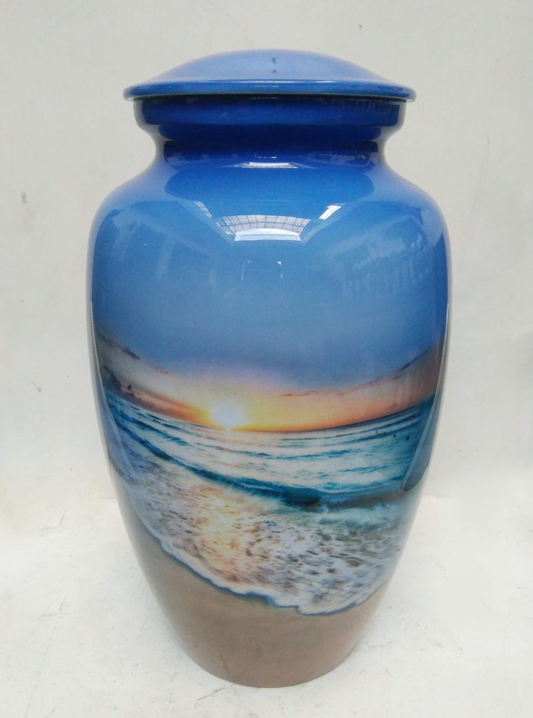 Ocean beach cremation urn for ashes