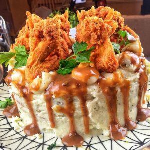 fried chicken cake