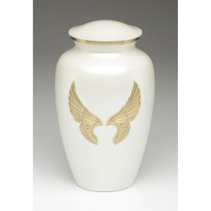 adult angel wing cremation urn for ashes