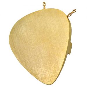 gold guitar pick cremation jewelry for ashes