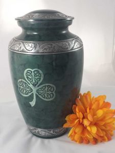 lucky shamrock cremation urn for ashes